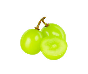 Green grape isolated on white background