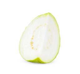 Sliced of Guava fruit isolated on white background