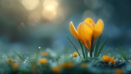 Fotobehang spring crocus flower © paul