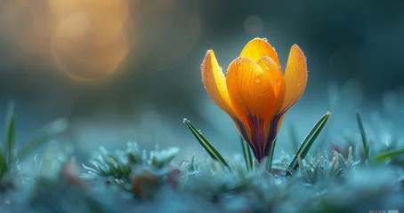 Foto op Plexiglas spring crocus flower © paul