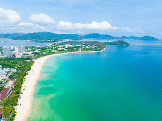 Summer seaside scenery of Dadonghai, Sanya, Hainan, China