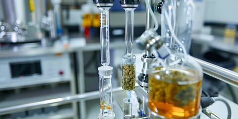 Extraction lab for producing high-purity cannabis oils.