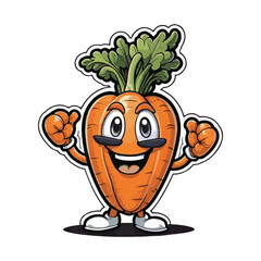 clipart vector funny carrot mascot