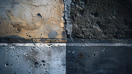 Abstract Grunge Textures and Surfaces - Modern Urban Decay and Weathered Material Close-Up Scene