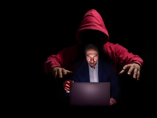 Cyber Manipulation: Mysterious Figure Controlling Businessman