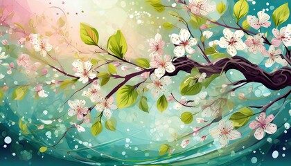 Springtime Serenity: A Blossoming Background