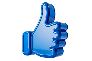 3D like icon in blue rendering