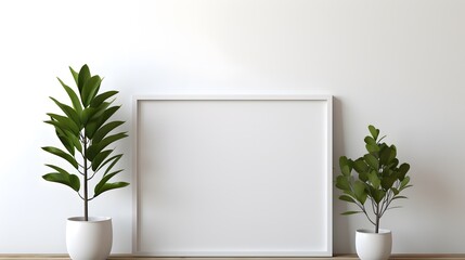 Mock up frame in home interior background, minimalist space, Nordic style. For Design, Background, Cover, Poster, Banner, PPT, KV design, Wallpaper