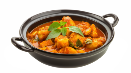 Fresh Chicken Curry isolated on transparent background