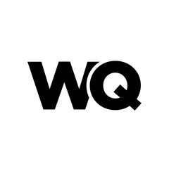Letter W and Q, WQ logo design template. Minimal monogram initial based logotype.
