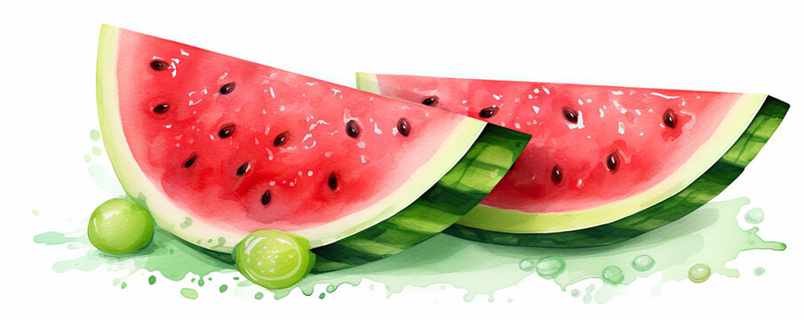 recommend clip art: Watercolor, frech watermelon slice.