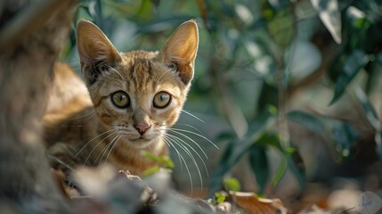 Obraz premium Cat, curious, inquisitive, intelligent, ears