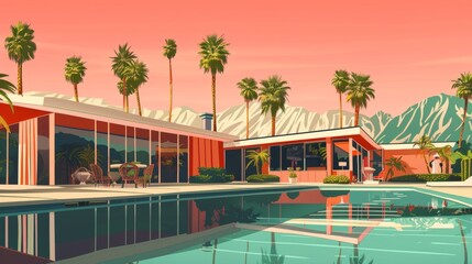 Retro Palm Springs Wedding: Mid-century Vibes and conceptual metaphors of Mid-century Vibes