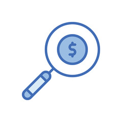 Search For Investment vector icon