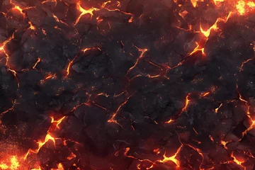 Muurstickers magma and lava texture © Sandu