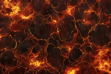 Poster Bruin magma and lava texture