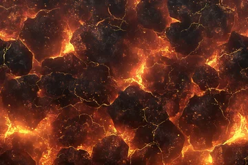 Selbstklebende Fototapeten magma and lava texture © Sandu