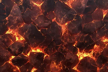 Wandcirkels tuinposter magma and lava texture © Sandu