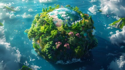 Whimsical Healing Earth:Animated Characters Nurturing a Sustainable Future