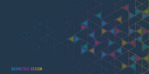 Abstract vector background with a geometric pattern of triangle shapes. Graphic design element 