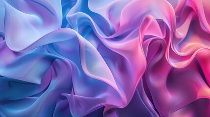 3d render, abstract modern minimal background with violet pink blue textile folds, fashion wallpaper with fabric layers ,abstract background with smooth silk or satin in pink and blue colors
 - obrazy, fototapety, plakaty