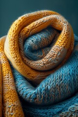 Rolled Knit Scarves in Warm and Cool Tones