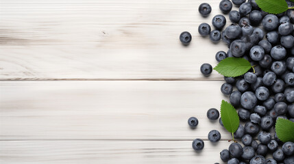 Blueberries on wooden table, freshness, food, berry fruit, background
