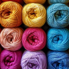 Balls of wool of different colors are materials for knitting, embroidery, and manual work. The wide range of colors allows craftsmen to create a variety of accessories. They can be mixed and matched.