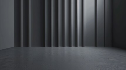 Empty modern dark room with shadow texture background. AI generated image
