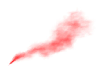Naklejka premium Red fog in slow motion. Realistic atmospheric red smoke. Red fume slowly floating rises up. PNG. 