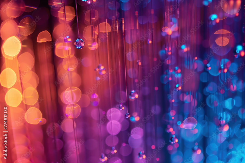Poster abstract colorful background with lights and bokeh. background image. created with generative ai tec