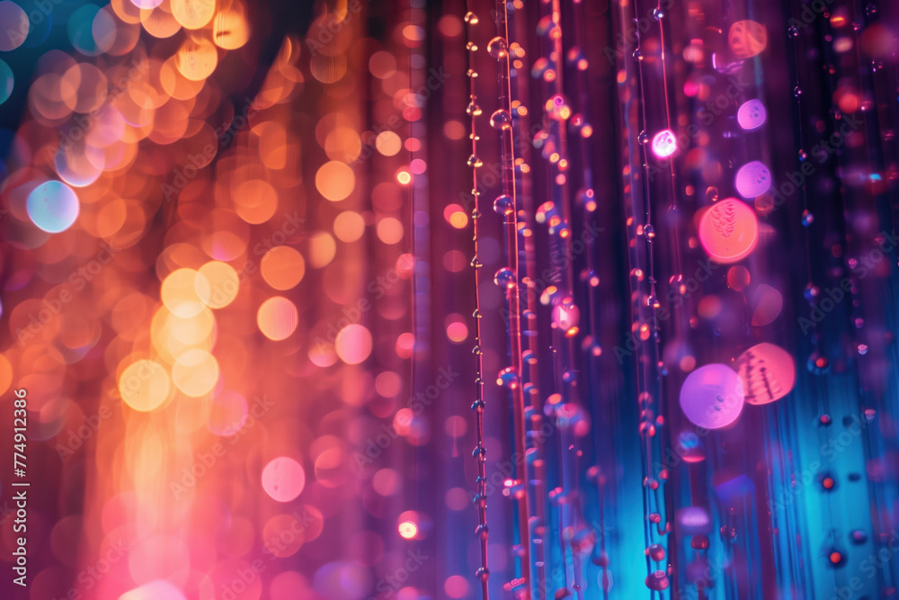 Poster abstract colorful background with lights and bokeh. background image. created with generative ai tec