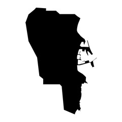 Saint Peter Port parishes map, administrative division of Guernsey. Vector illustration.