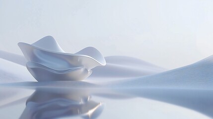 Fluid Nature Serenity: Calming layers with a fluid, wavy form, embracing a minimalist natural...