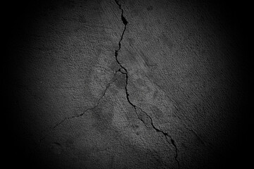 Old wall texture cement dark black gray background abstract grey color design are light with white...