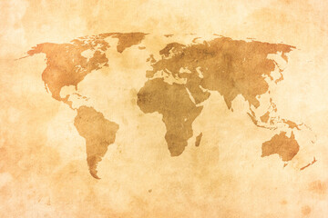 Old map of the world in grunge style. Perfect vintage background.. - 774914328