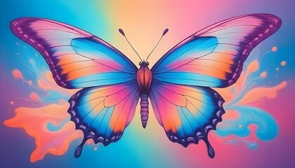 A colorful butterfly  (86) - obrazy, fototapety, plakaty
