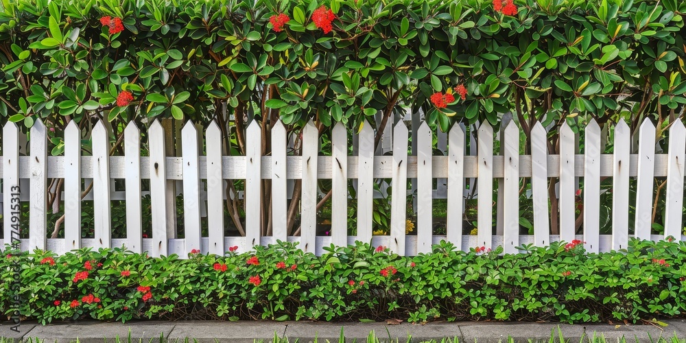 Canvas Prints Classic white picket fence