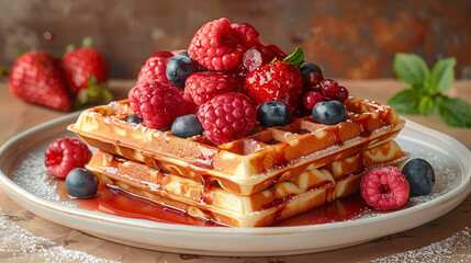 vector of stack of waffles