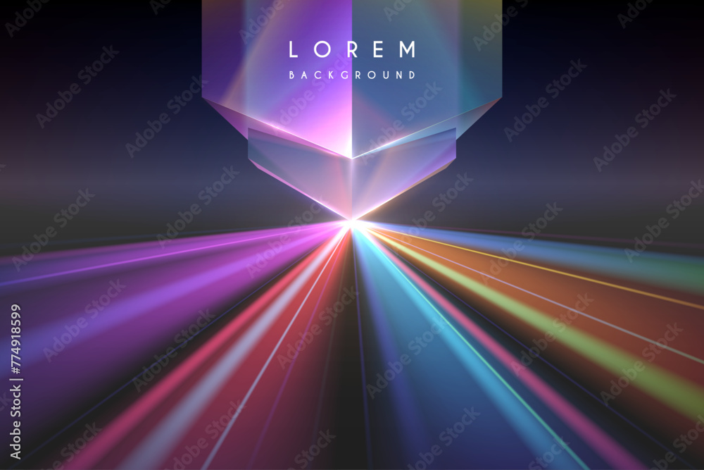 Canvas Prints crystal with light refraction effect