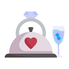 pre-wedding ceremony married-to-be couple vector icon design, Muslim marriage Symbol, Islamic wedding customs Sign, Indian subcontinent matrimony stock illustration, rehearsal dinner or meal concept