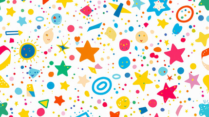 colourful patten background, 2D visual for kids