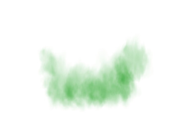 Green fog in slow motion. Realistic atmospheric green smoke. Red fume slowly floating rises up. PNG.
