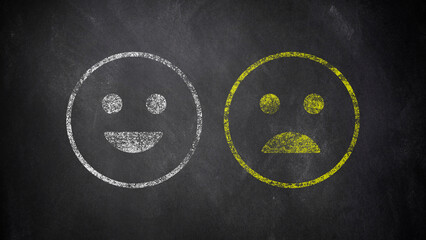 Types of photo top views with different emotions