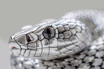 Titanium snake close up