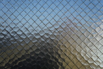 Translucent glass wallpaper with rhombus pattern