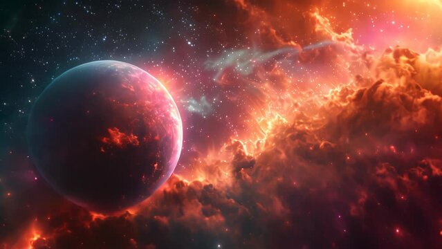 Sci-fi space different planets of earth, Universe, Outer Space, nebula