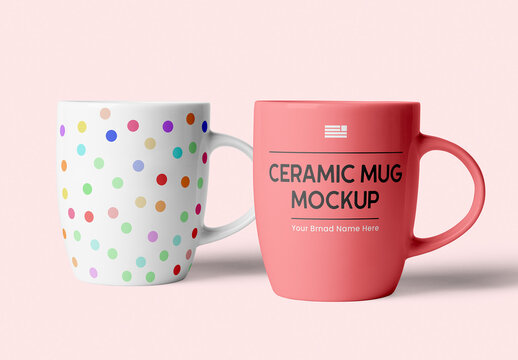 Double Ceramic Mug Mockups