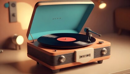 classic record player (2) - obrazy, fototapety, plakaty