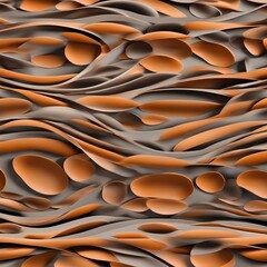 A pattern of repeating ovals and ellipses in shades of orange2 - obrazy, fototapety, plakaty